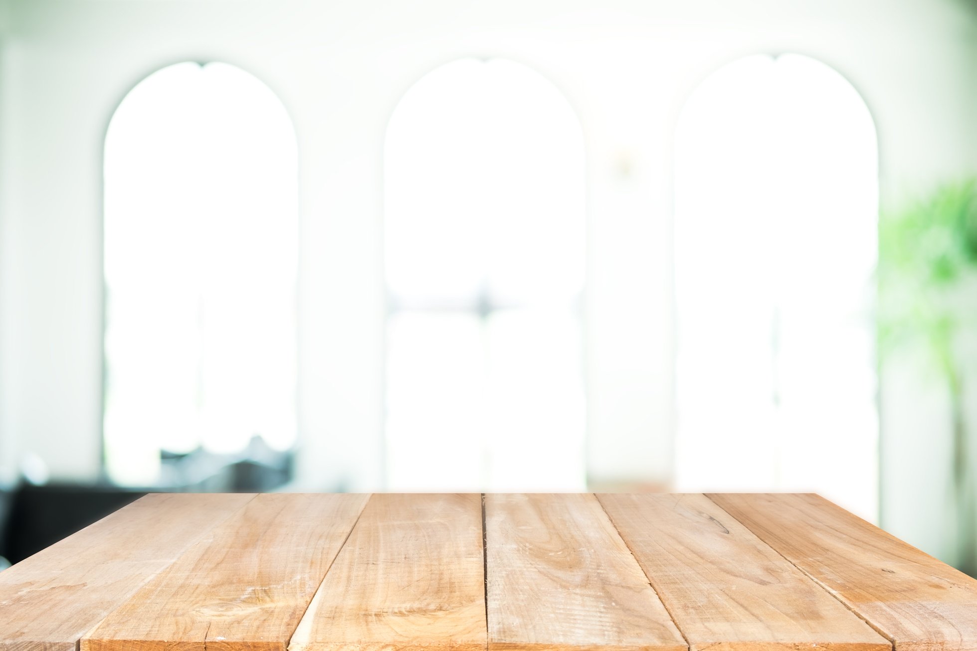 Empty Wooden Tabletop Background